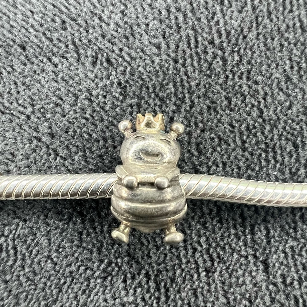 RETIRED Pandora Queen Bee Two Tone Charm